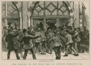 Los disturbios en el West End de Londres, 8 de febrero de 1886: Saqueo de tiendas en Piccadilly de English School