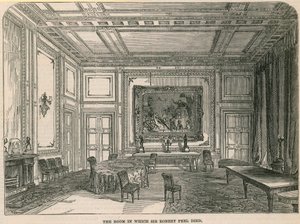 La habitación en la que murió Sir Robert Peel