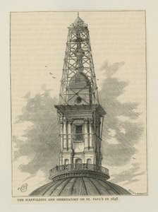 El andamiaje y el observatorio de la Catedral de San Pablo de English School