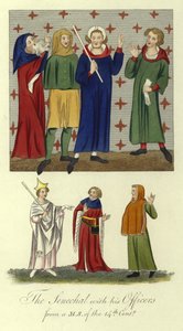 El senescal con sus oficiales, siglo XIV de English School