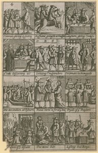 La historia de Edward Coleman, juzgado por traición el 27 de noviembre de 1678 de English School