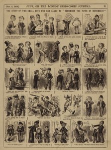 La historia de dos niños pequeños que tenían motivos para "recordar el cinco de noviembre" (grabado)