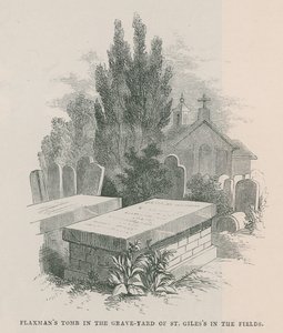 Tumba de John Flaxman en el cementerio de St Giles en los Campos de English School
