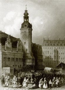 El ayuntamiento y la plaza del mercado, Leipzig de English School