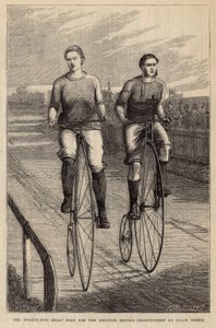 La carrera de veinticinco millas para el Campeonato Amateur de Bicicletas en Lillie Bridge de English School