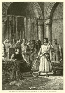 La tenencia de los guerreros; sosteniendo el feudo del rey por la espada
