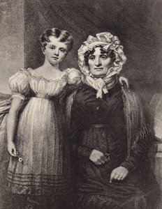 La viuda y la nieta de Robert Burns de English School