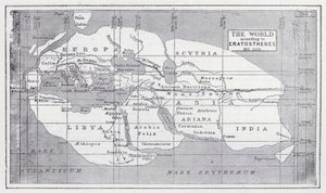 El mundo según Eratóstenes, 220 a.C. de English School
