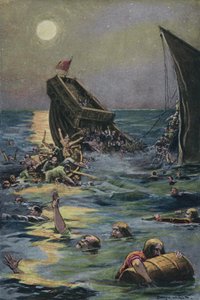 El naufragio de la Nave Blanca que transportaba al único hijo del rey Enrique I de Inglaterra, frente a la costa de Normandía de English School