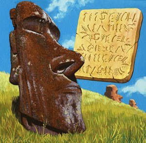 La escritura de la Isla de Pascua de English School