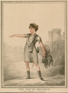 El joven Roscius en el personaje de Douglas de English School