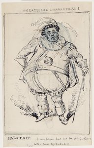 Personajes Teatrales 1: Falstaff, c.1825
