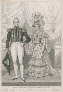 Sus Majestades el Rey Guillermo IV y la Reina Adelaida de English School