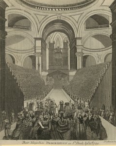 Procesión de sus majestades en la Catedral de San Pablo de English School
