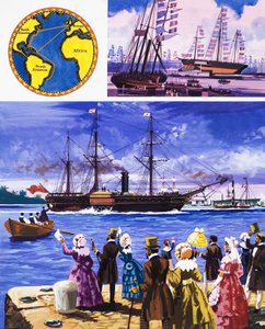 Navegaron los Siete Mares: Grandes Vapores, Blanco y Oro (La Línea Real de Correo) de English School