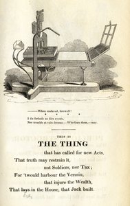 Esto es lo que hay, ilustración de La Casa Política que Jack Construyó por William Hone, publicado en 1819 de English School