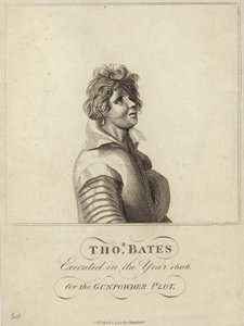 Thomas Bates ejecutado en el año 1606 por la Conspiración de la Pólvora