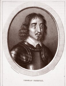 Thomas Fairfax, atribuido a Delaporte, grabado por de Ducarme de English School