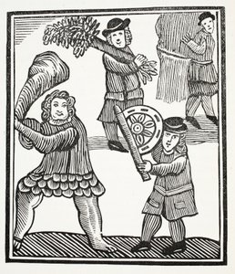 Thomas Hickathrift, ilustración de Chap-books del Siglo XVIII de John Ashton, pub. 1882 de English School
