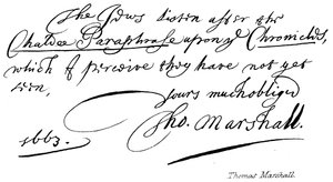 Thomas Marshall de English School
