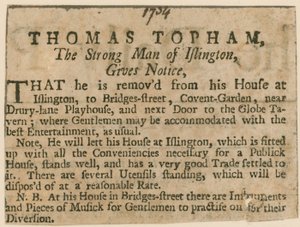 Thomas Topham, el hombre fuerte de Islington de English School