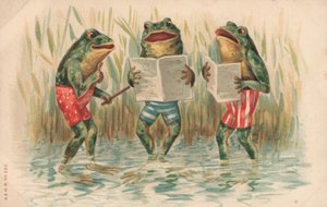 Tres ranas cantando de English School