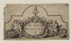 Boleto para The Antwerp, 22 de diciembre de 1730 de English School