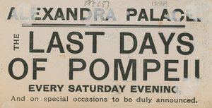 Entrada para Los Últimos Días de Pompeya en el Alexandra Palace de English School