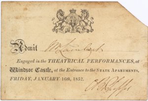 Entrada para una representación teatral de English School
