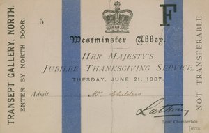 Entrada al servicio de acción de gracias del jubileo de Su Majestad