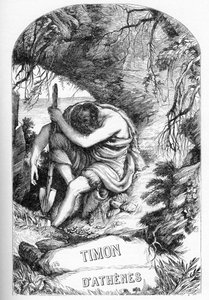 Timon de Atenas - Ilustración en “Obras completas de William Shakespeare” 1866 - Las ilustraciones y la forma general de esta edición son tomadas de Cassell