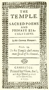 Portada de El Templo de George Herbert