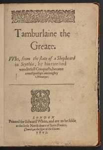 Portada de Tamburlaine el Grande, de Christopher Marlowe de English School