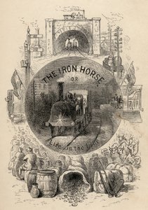 Página de título de El Caballo de Hierro o La Vida en la Línea por R.M. Ballantyne, publicado en 1884