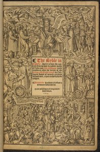 Portada de la Gran Biblia, a veces conocida como "Biblia de Cromwell".
