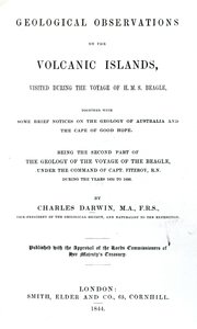 Página de título de Geological Observations on the Volcanic Islands de Charles Darwin, 1844