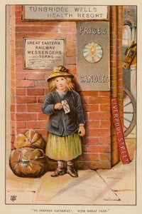 "A Stepney Causeway, con gran cuidado" (litografia en color) de English School