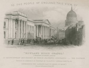 A la gente de Inglaterra esta vista de la Capilla de Rowland Hill de English School