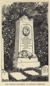 Monumento de Tom Spring en el Cementerio de Norwood de English School