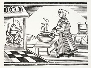 Pulgarcito, ilustración de Chap-books del Siglo XVIII de John Ashton, pub. 1882 de English School