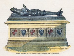 Tumba del Príncipe Negro en la Catedral de Canterbury de English School