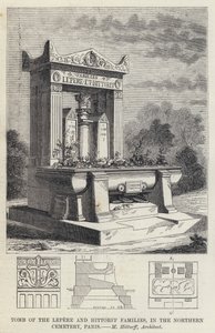 Tumba de las familias Lepere y Hittorff, en el Cementerio del Norte, París de English School