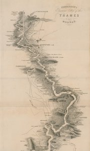 Mapa panorámico de Tombleson del Támesis y Medway de English School