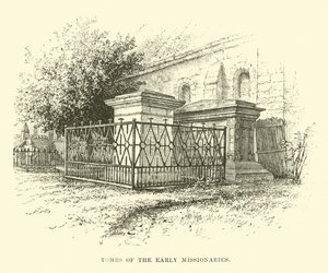 Tumbas de los primeros misioneros de English School
