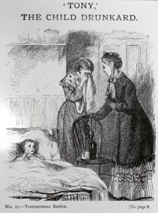 Tony, el niño borracho, c.1860 de English School
