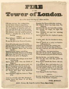 Incendio de la Torre de Londres, 1841 de English School