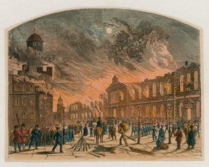 Incendio de la Torre de Londres, 1841 de English School