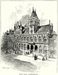 Ayuntamiento de Northampton (grabado) de English School
