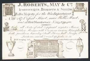 Tarjeta comercial, J Roberts, May & Co de English School