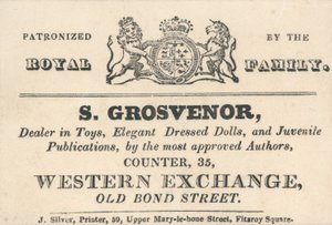 Tarjeta comercial, S Grosvenor